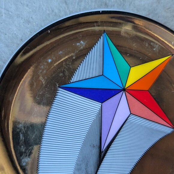 Jonathan Adler POP! Coasters Set of 2 Colorful Pop Art Rainbow Porcelain - Picture 4 of 9